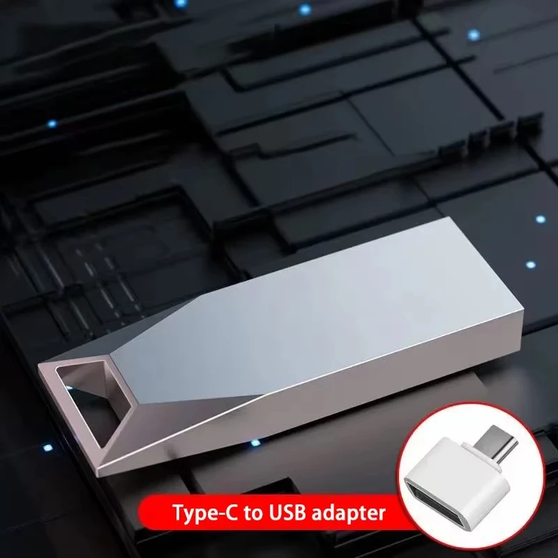 Xiaomi USB 3.2 2 تيرا بايت محرك فلاش معدني U القرص عالية السرعة الذاكرة عصا مقاوم للماء SSD تخزين هاتف الكمبيوتر نقل البيانات المحمولة جديد