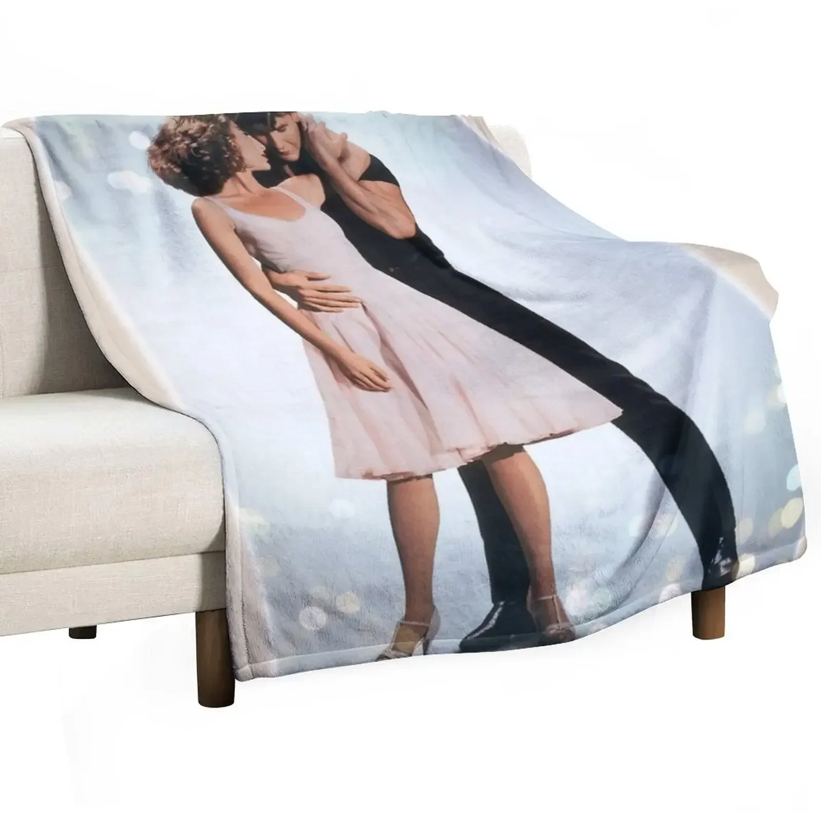 

Jhonny and Babe - Dirty Dancing - watercolor D10 Throw Blanket Bed linens Personalized Gift Soft Plaid Blankets