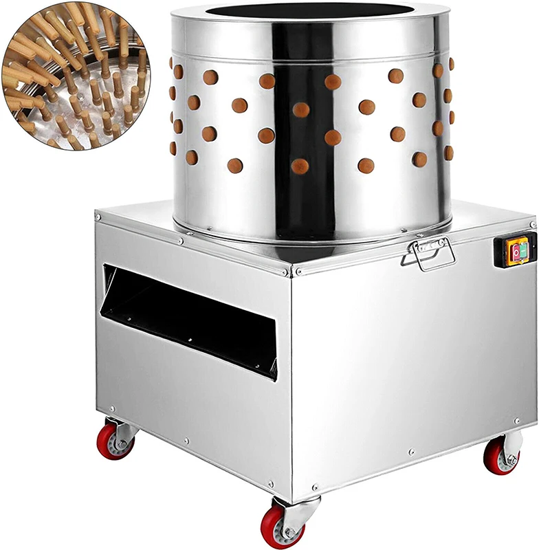 

Barrel Diameter Heavy Duty Feather Plucking Machine Stainless Steel Chicken Plucker