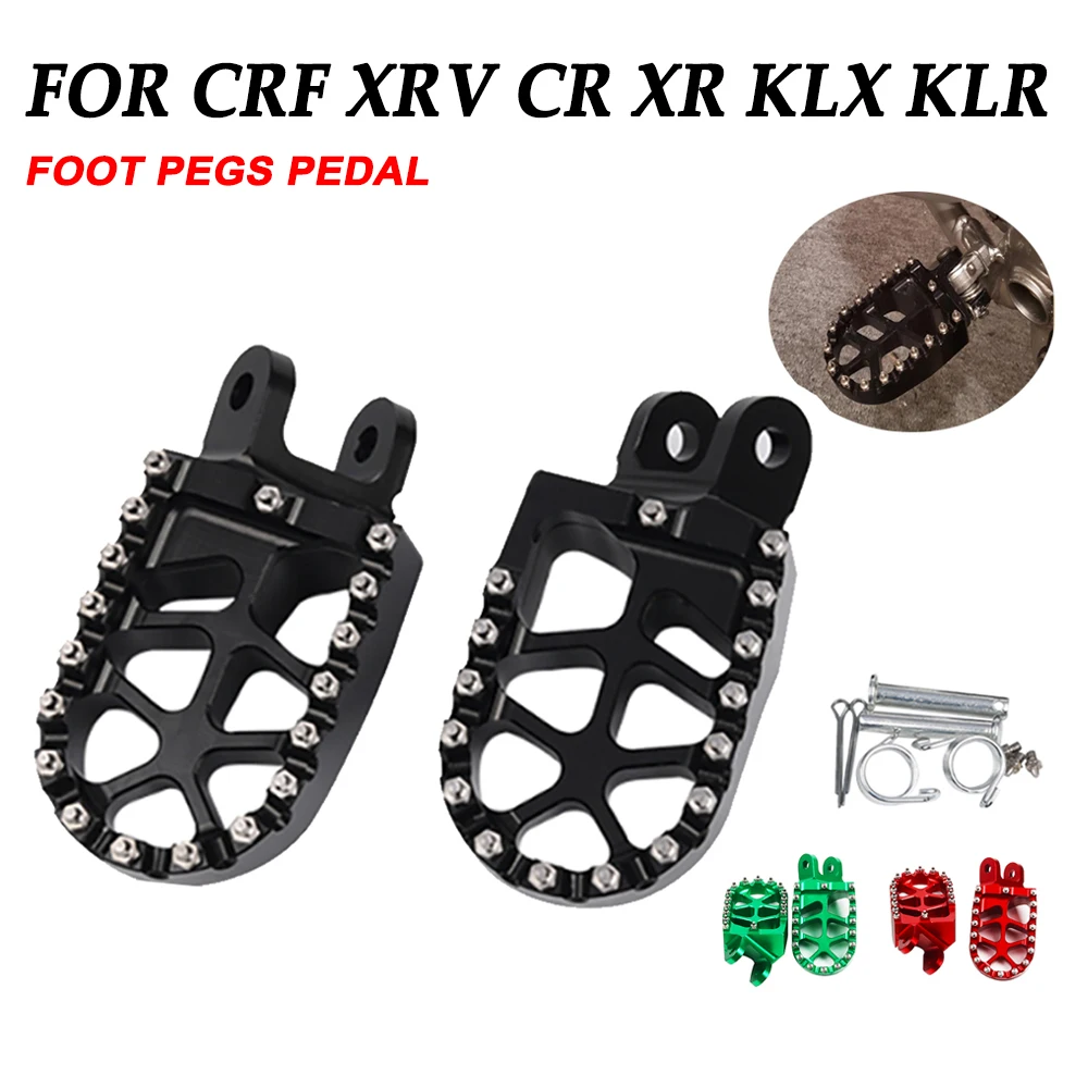 For XRV650 XRV750 CRF1000L CRF230L CR80R XR250R XR400R XR650L KLX250R KLX300R KLX650 KLX650R KLR650 FootRest Foot Pegs Pedal