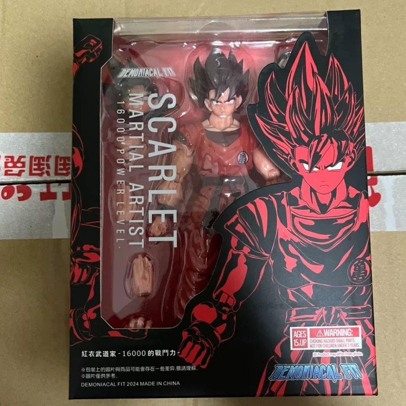 Dragon Ball Z Demoniacal Fit Shf Son Goku Kaio Ken Scarlet Martial Artist 16000 Power Level Anime Action Figures Model Gift Toys