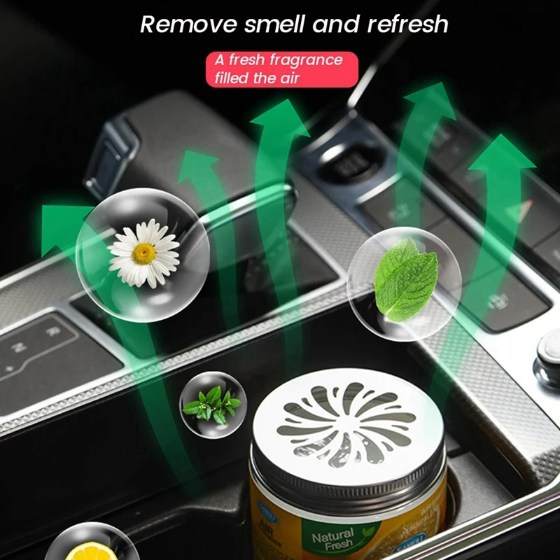 Car 220G Jello Perfume Air Freshener Car Balm Deodorizing Long-Lasting Fragrance Scent Car Aromatherapy