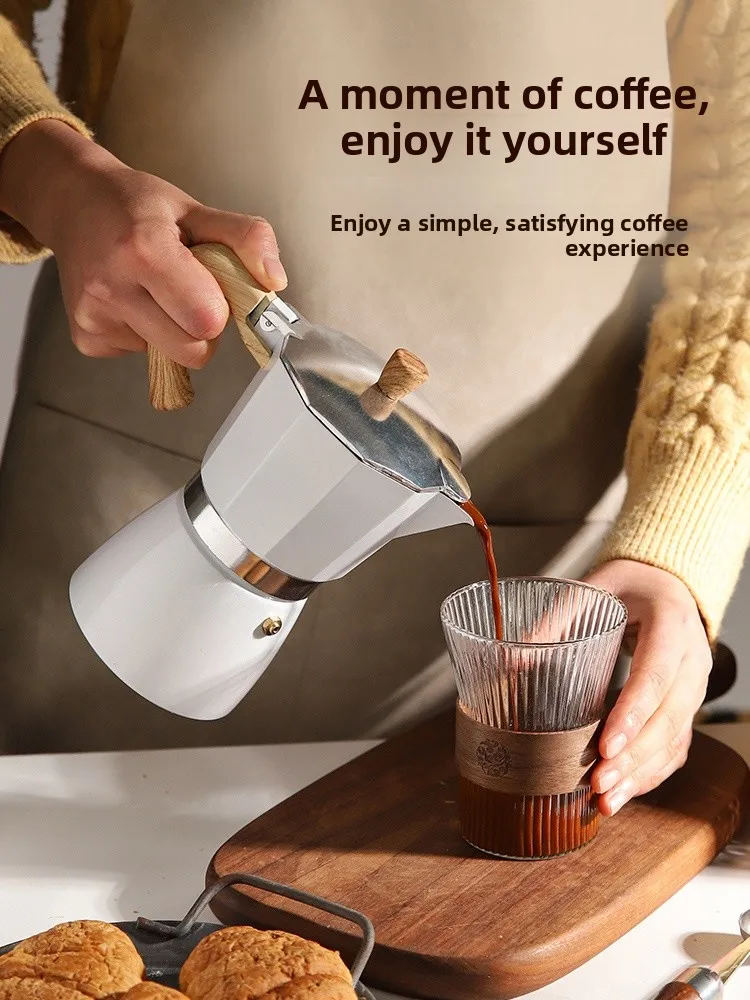 シェリモ-手注ぎ-イタリアン-エスプレッソ-コーヒーポット-アウトドア-キャンプ-アルミ-モカポット-クラシック-ヨーロッパスタイル-コーヒー醸造キット