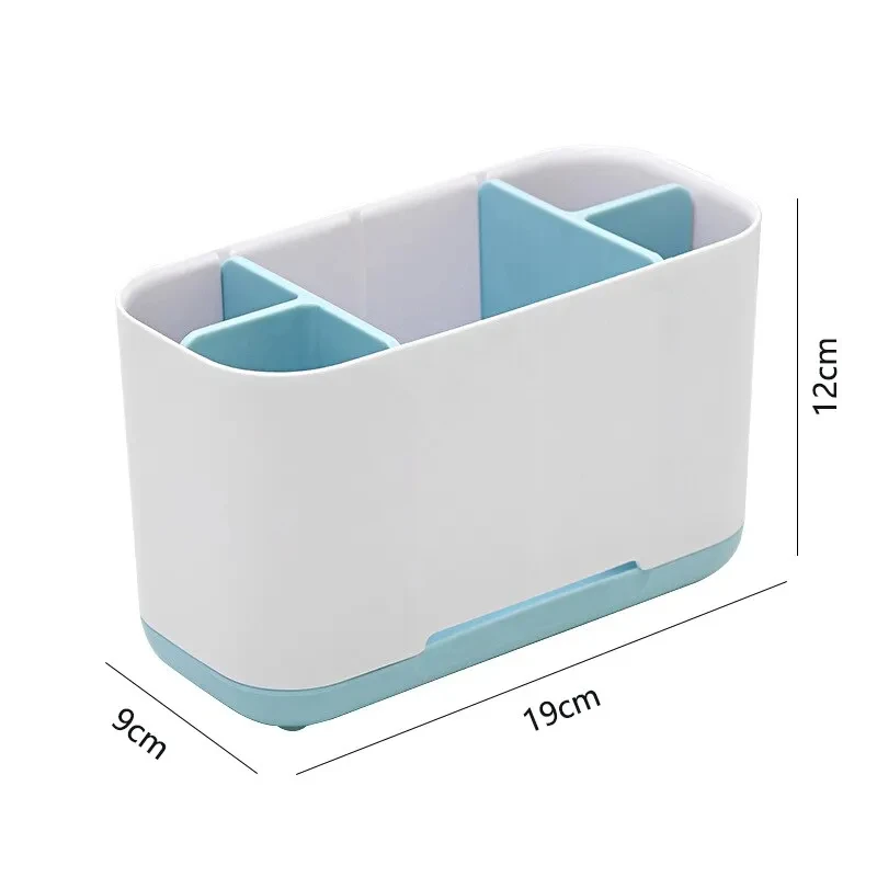 Creative Home Desktop Storage Box Bathroom Finishing Grid Storage Box Plastic Toothbrush Rack Washstand Storage Box