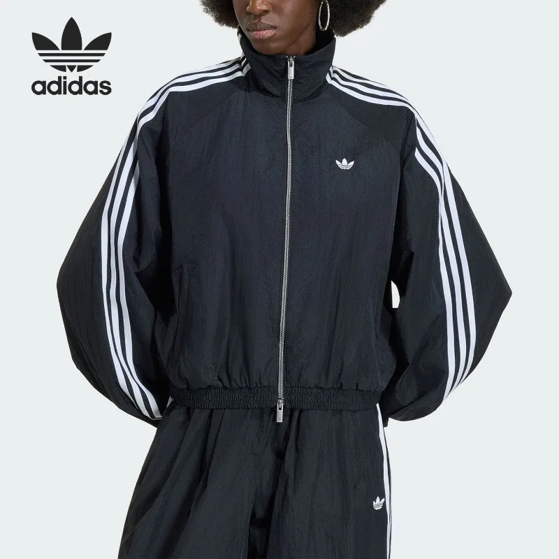 Adidas Clover Women's Funnel Collar Sports Loose Jacket KY5045