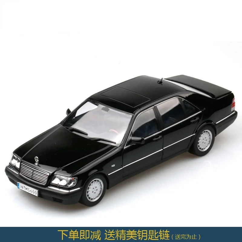 1:18 1990 Mercedes-Benz S600 W140 Alta Simulazione Pressofuso Auto In Lega di Metallo Modello Decorazione Auto display regali di raccolta