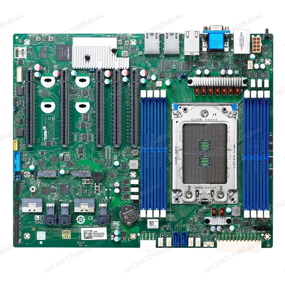 S8030 GM2NE Server Motherboard Combo With EPYC 7502 32 Cores CPU SP3 Socket Support Max 512GB DDR4 PCIe ATX Mainboard Kit