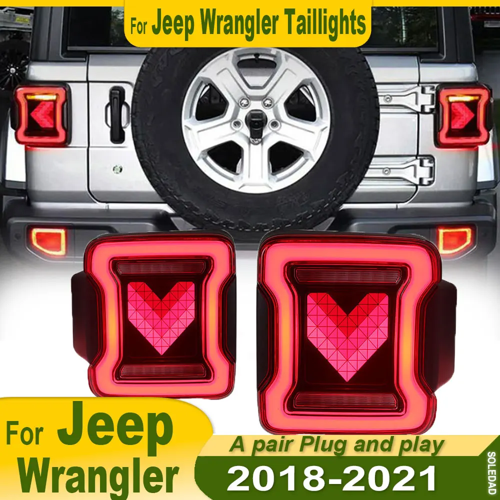 

Автомобильные фары для Jeep Wrangler 2018 2019 2020 2021, задние фонари, светодиодный проектор, задние фонари, дневные ходовые огни, автомобильные аксессуары