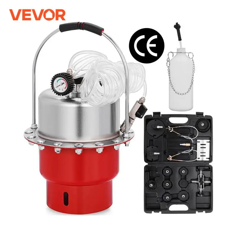 VEVOR Pneumatic Air Pressure Brake Bleeder Kit Car Brake Fluid Oil Change Tool With 5L Tank for Bleeding Brake and Clutch System