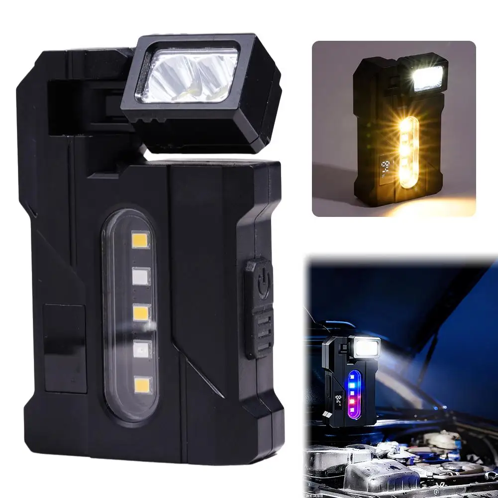 Rechargeable Flashlight 1200lumens Magnetic Multi-Angle Rotating Portable Mini Flashlight Portable Pocket Flashlights