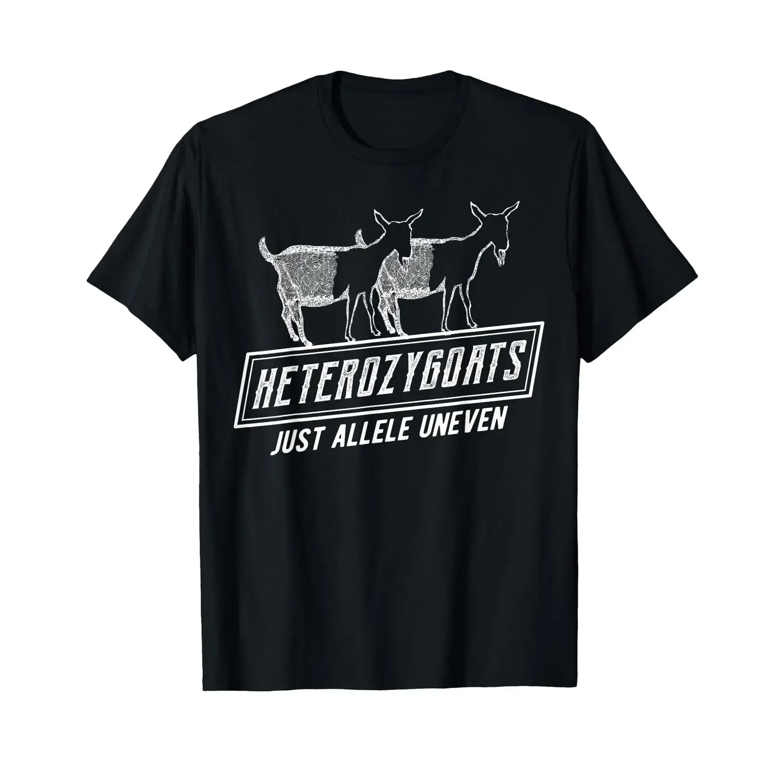 Funny Genetics T Shirt Heterozygoats Just Allele Uneven vintage Washed Stylish homme Slightly Top For Everyday Wear fashion