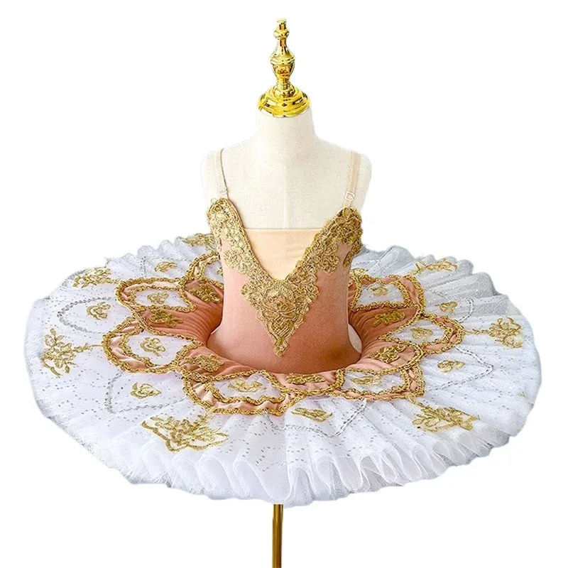 DY2025Clásico profesional panqueque tutú disfraz tutú de Ballet niñas niños traje de baile de Ballet princesa cumpleaños bailarina