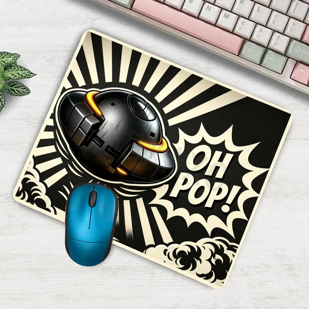 

HYBXAXC Retro UFO Print Small Mouse Pad, Cartoon Desk Mat, Non-Slip Base for Gaming & Office Use