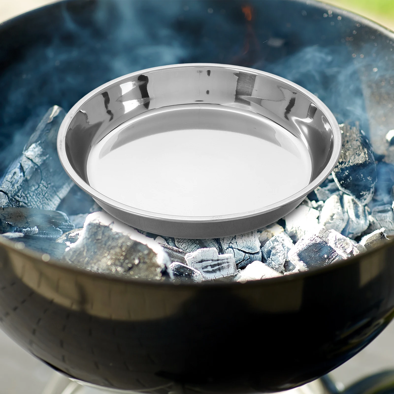 

Multifunctional BBQ Grill Plate Stainless Steel Charcoal Pan Portable Large Capacity for Camping Commercial Use Dust