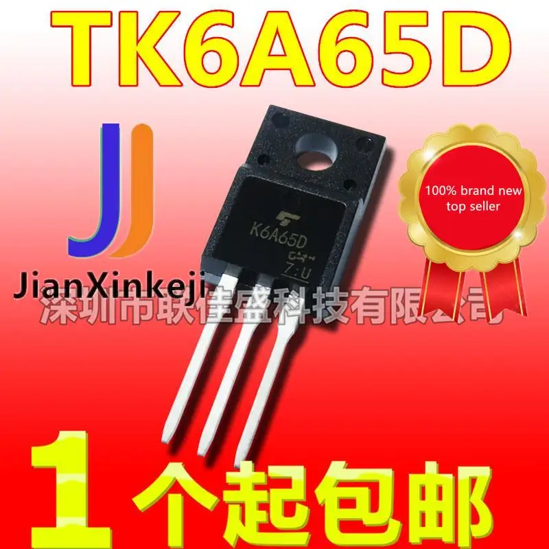 10pcs 100% 재고 있음 MOS 전계 효과 튜브 TK6A65D K6A65D 6A 650V TO-220F