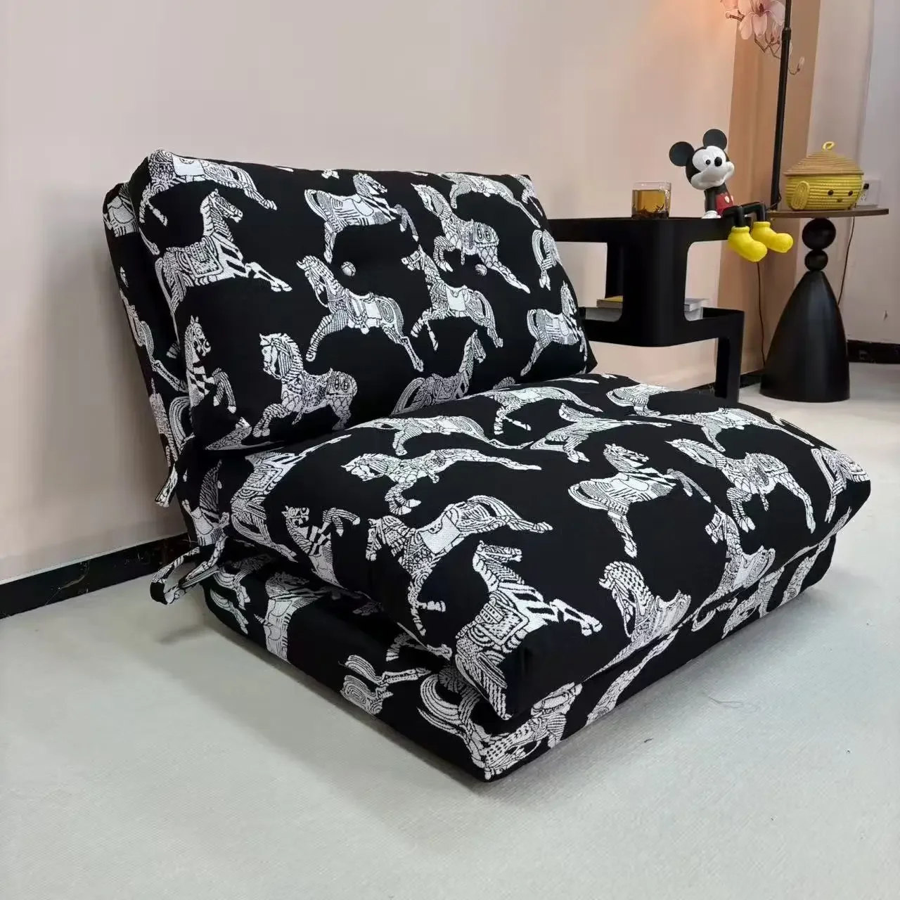 Lazy folding sofa bay window tatami balcony casual wind folding sofa chair lazy wrought iron frame