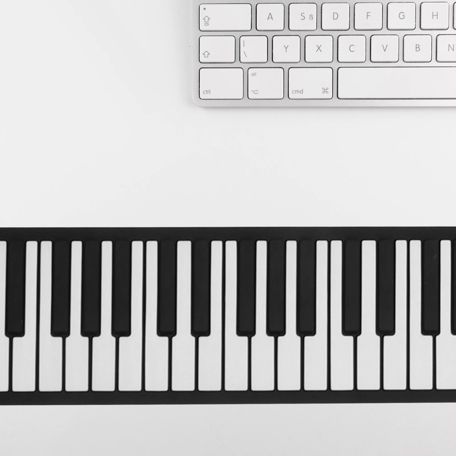 Piano plegable de 88 teclas, portátil, recargable, 1000mAh, 128 tonos, ritmos, canciones de demostración, USB, inalámbrico, electrónico para principiantes