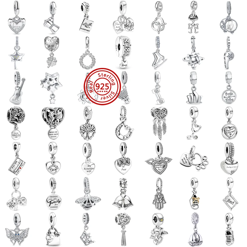 

2025 New Classics 925 Silver Charms Butterfly Crown Dog Claw Beads Fit Original Bracelet DIY Woman Jewelry Gift For Friend