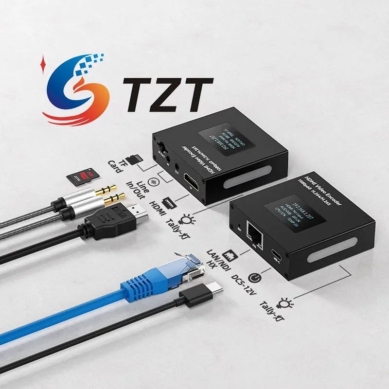 جهاز تشفير محمول متوافق مع HDMI TZT MiniENC1 HD 1080P60 H.264/H.265 اكتساب جهاز تشفير الفيديو