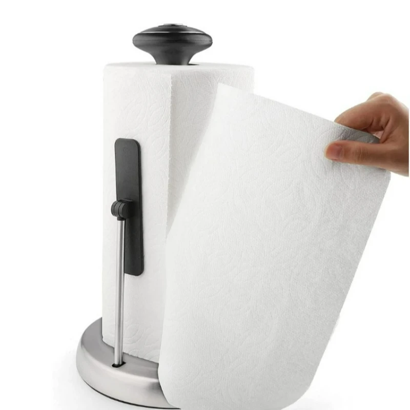 

Держатель для бумажных полотенец, стоячий органайзер для бумажных полотенец, диспенсер для рулонов из нержавеющей стали для кухонной столешницы, домашний обеденный стол