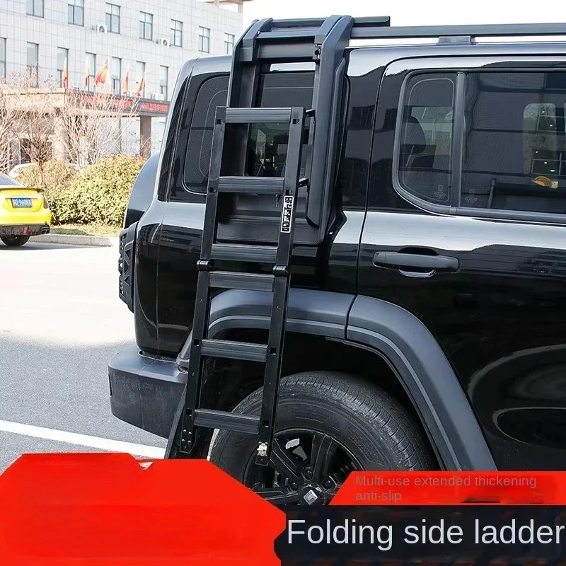 KQX High Quality Heavy Duty Aluminum Alloy Roof Rack Kit 300 Multi-Function Cargo Rack Off-Road Climbing Ladder Luggage Rac
