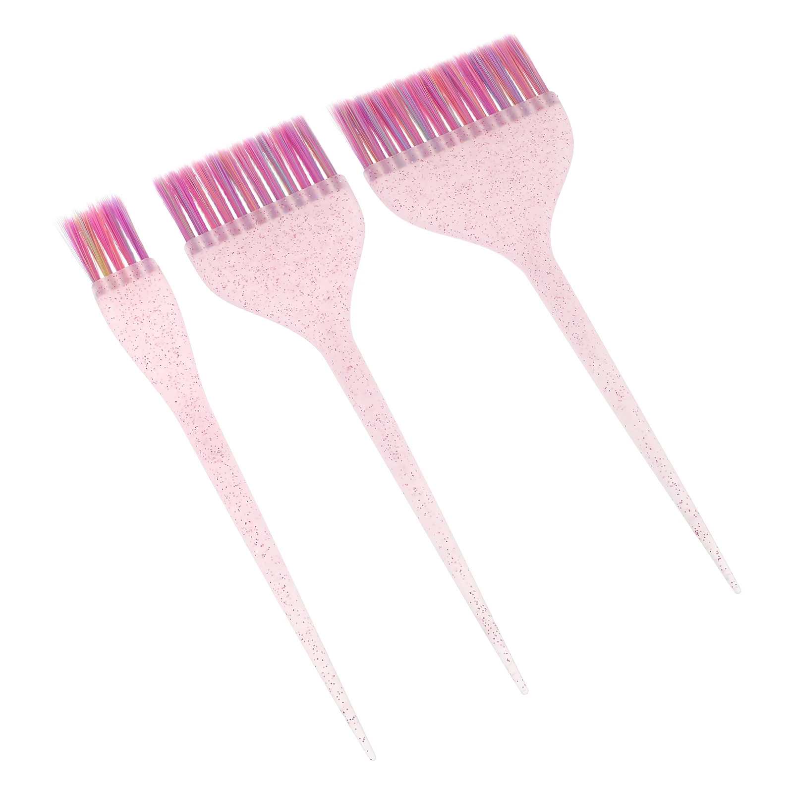 

3Pcs Hairdressing Brush Set Glitter Long Tail Handle Hair Dye Application Brushes Professional Salon Home Hair Dye Brush Set