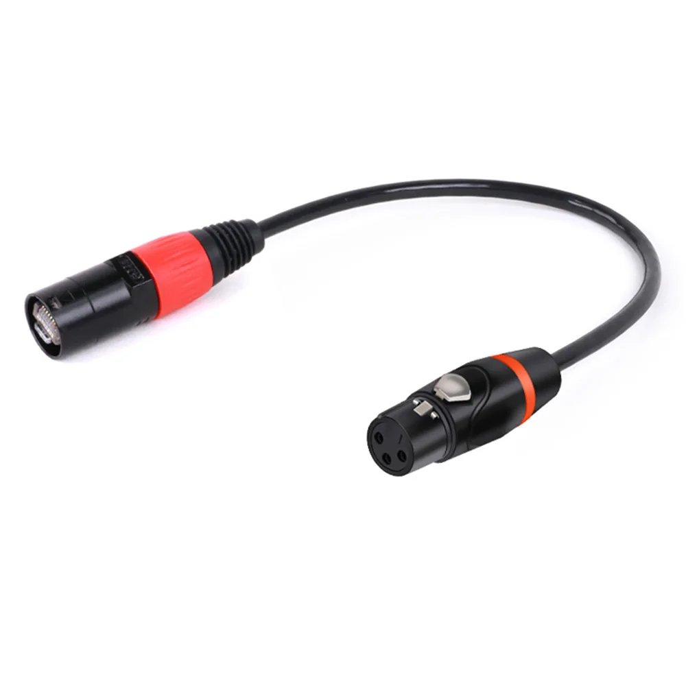 3PIN XLR Female to RJ45 CAT5/5E Male Network Connector Adapter Converter Ethernet Cable for Microphone Speaker Systems and Radio