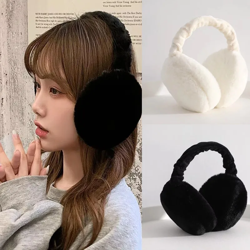 

1/3/4 шт., мягкие плюшевые теплые наушники, зимние теплые наушники для женщин и мужчин, модные однотонные наушники-ушанки для улицы, защита от холода