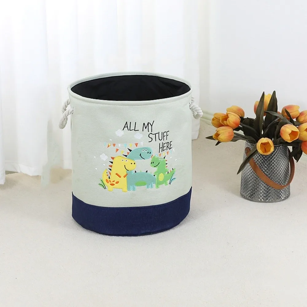 

Portable Cute Cartoon Laundry Basket Foldable with Handle Toys Clothes Storage Basket Fabric Large Capacity Home Organizer
