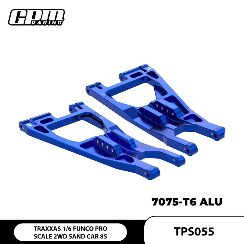 

GPM 7075 Alloy Front Lower Suspension Arms 10931# For TRAXXAS 1/6 Funco Pro Sand Car 8S