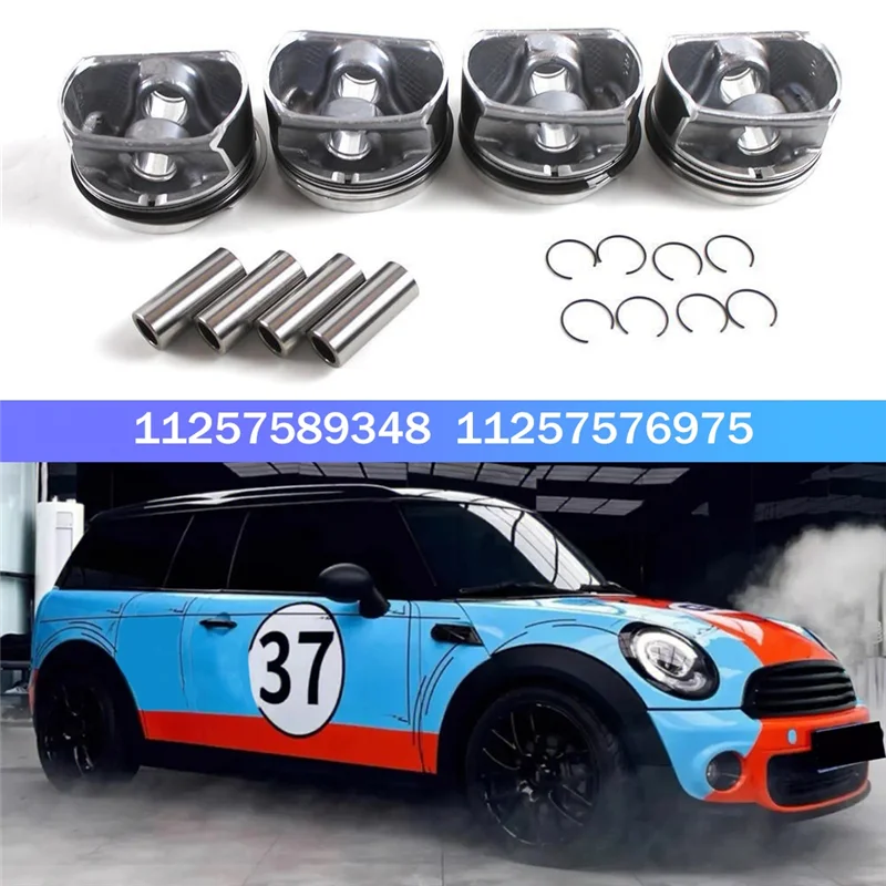 N12 N16 Engine Piston & Ring Kit 77mm STD Set for MINI R55 R56 R57 R58 Cooper Countryman Paceman 2006-2016 11257589348