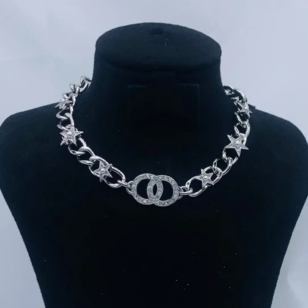 

2025 Selling Double C Letter Necklace Female Internet Celebrity Popular Necklace Jewelry