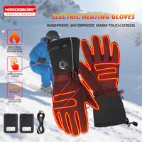 Heated Skiing Gloves Winter Warm Electric Heating Gloves 5000mAh Batteries Outdoor Warm Motorcycle Heated Gloves Touch Screen