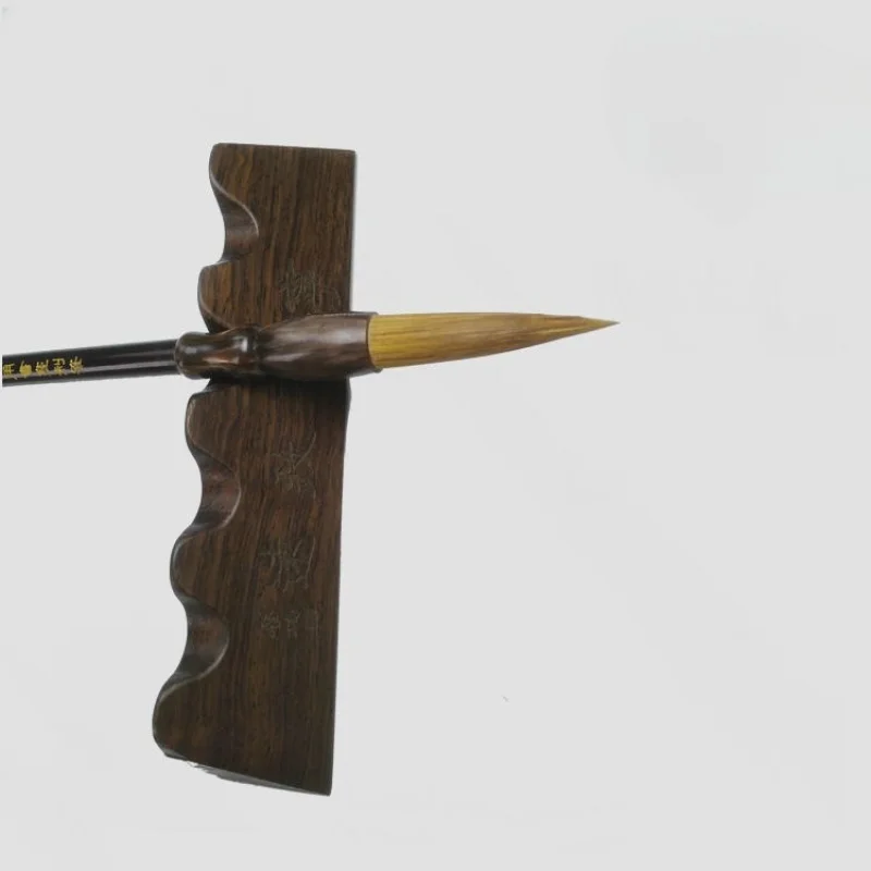 Wuzhi Mountain Chicken Wing Wood Brush Rest Dual purpose Brush Holder Paperweight Chinese Writing Four Treasures of the Study