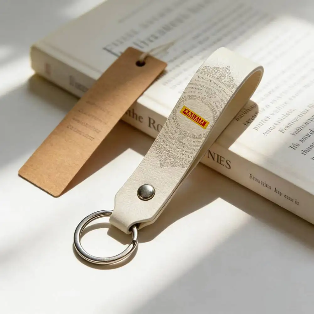 For Logo PIRELLI High Quality PU Leather Moto Keychain Vintage Style Key Pendant For Scooter Motocross