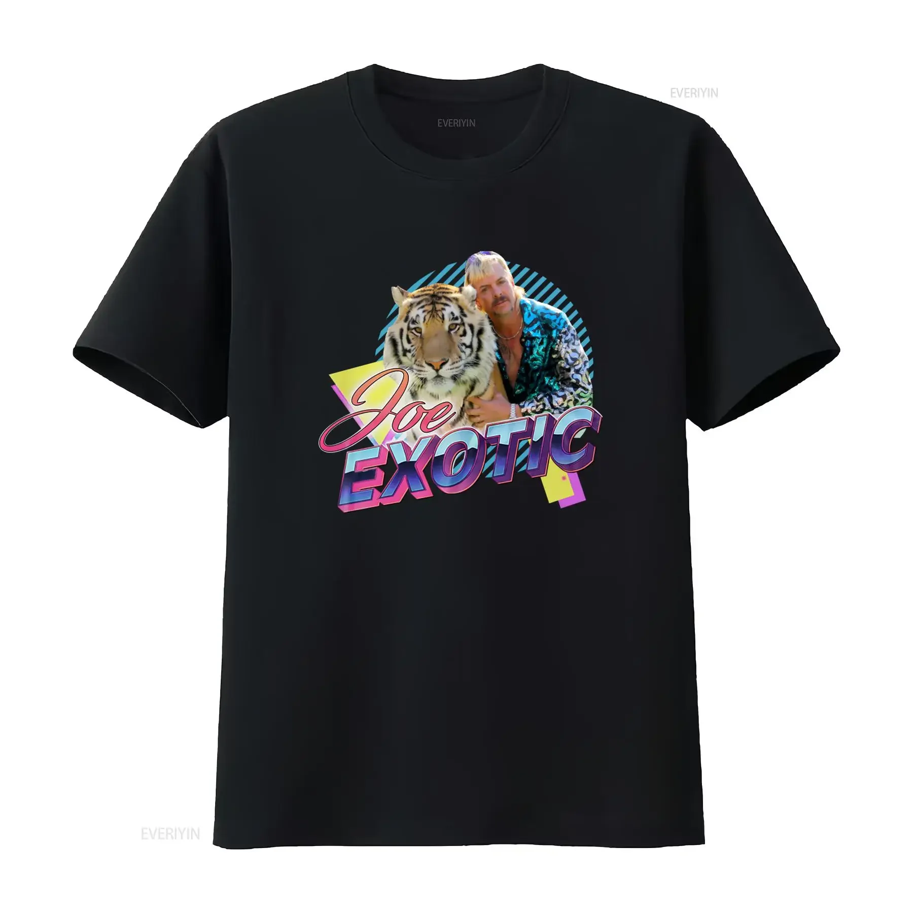 Joe Exotic Retro 80s Style Free Tiger TV T Shirt Top 4225 vintage Washed Slightly graphic streetwear Unisex Breathable