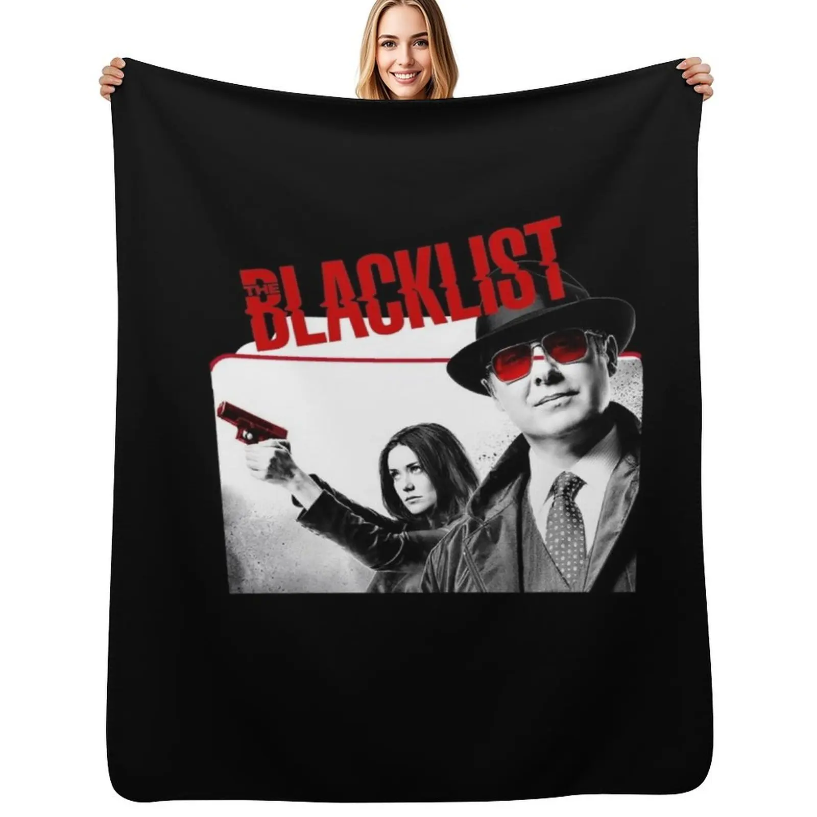 

Discover Cool Women's Classic The Blacklist Season T Shirts Black Throw Blanket Year Round Soft Comfortable Blanket for Home