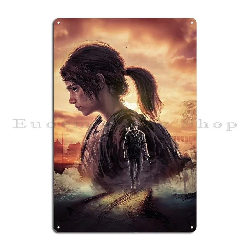 The Last Of Us Ellie And Joel Metal Sign Design Pub Designing Painting Decoration Printed Tin Sign Poster