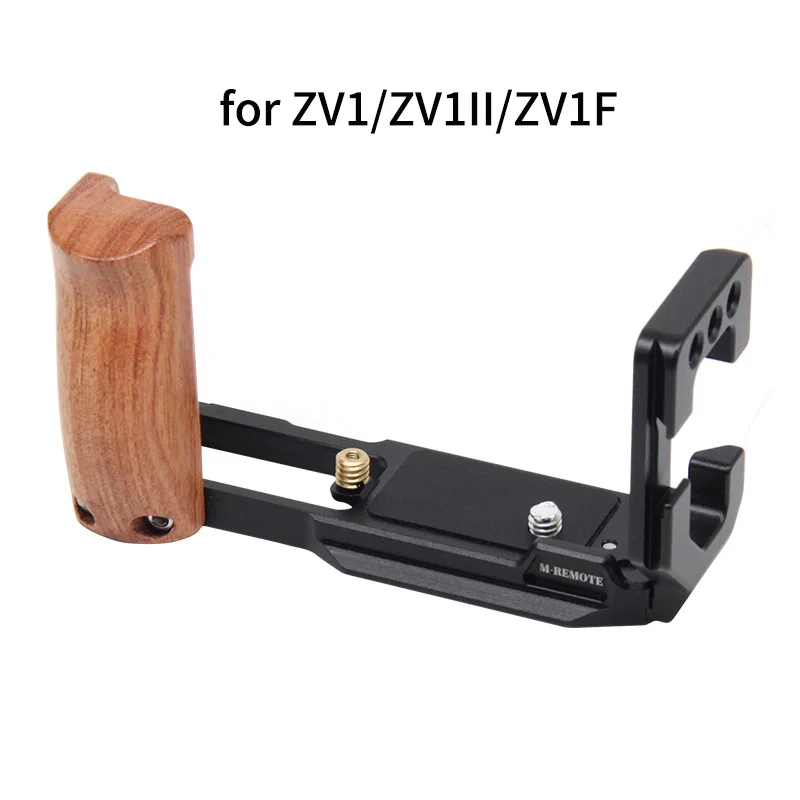 for ZV1/ZV1II /ZV1F Camera Vlog Rig L-Shape Wooden Grip with Cold