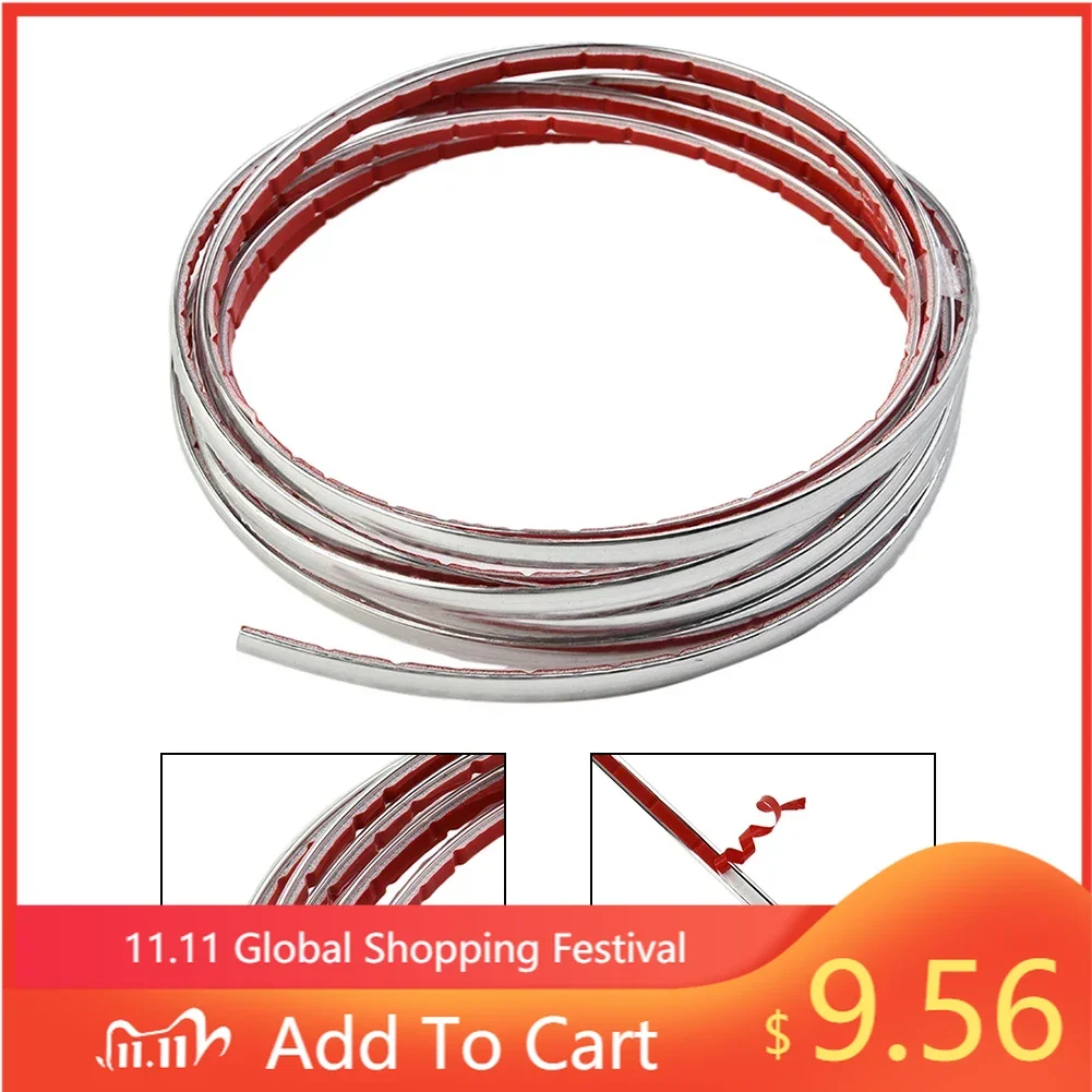 

Decor Strip Car Casement 6mm*3meter Interior&Exterior Accessory Moulding For Steering Wheels For steering wheel