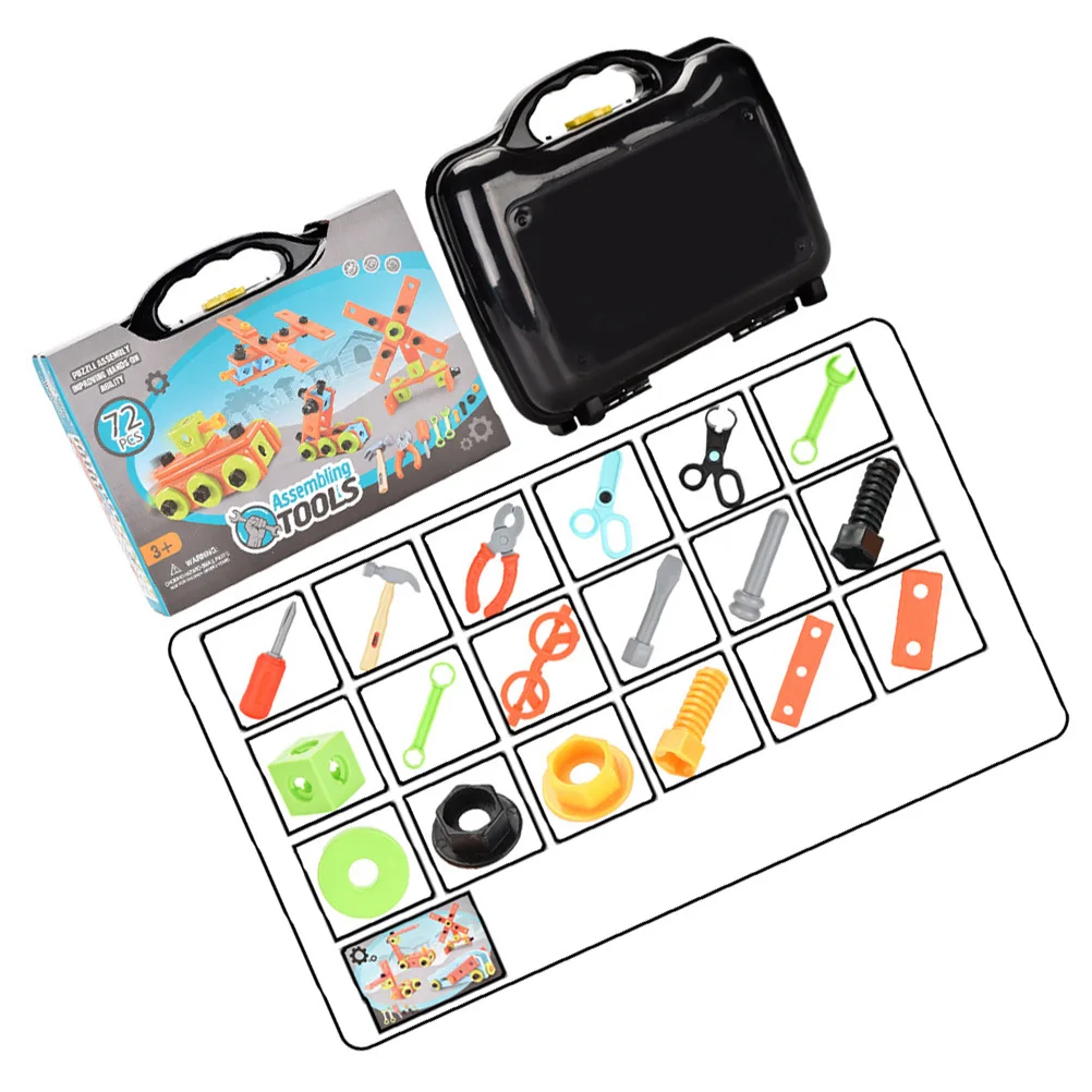 1Set Kinder Montage Mutter Schraube Kombination Pädagogisches Spielzeug DIY Kreative Werkzeug Kit für Praktisches Lernen und Erkenntnis