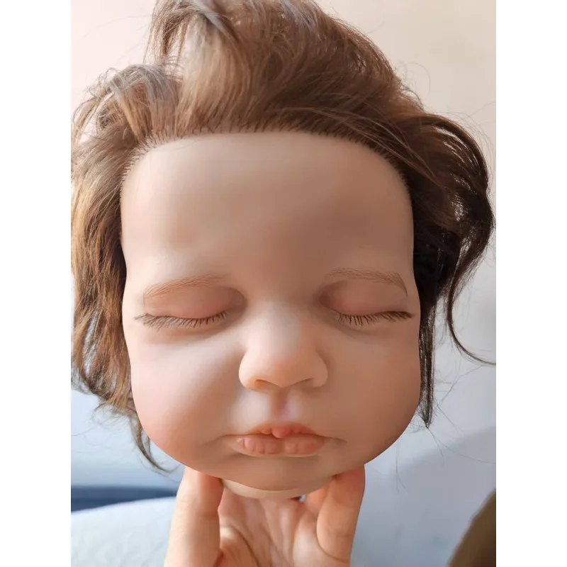 19inch 48cm Unfinished Reborn Doll Kit Loulou  Sleeping DIY  Doll Parts with Hand Rooted Hair