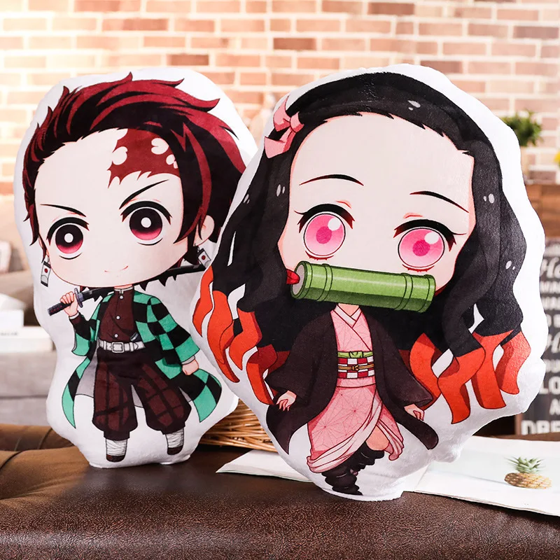 Kamado Tanjirou Nezuko Plush Stuffed Pillow Anime Demon Slayer Dakimakura Kimetsu No Yaiba Throw Pillow Kawaii Doll Body Cushion