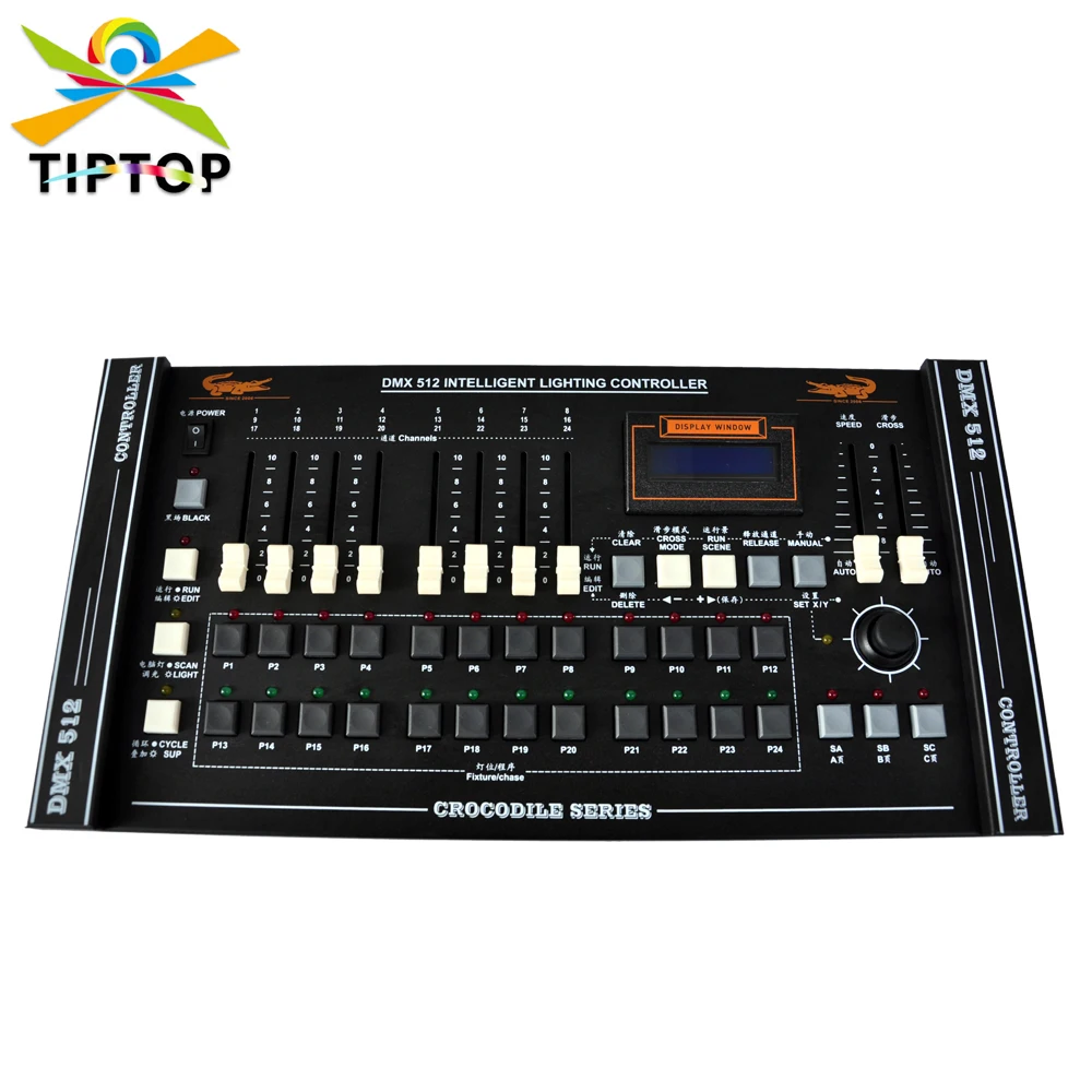 

TIPTOP CROCODILE 2024 Stage Lighting Console DMX512/1990 Standard 504 Channels LCD display with Backlight AC100V-220V