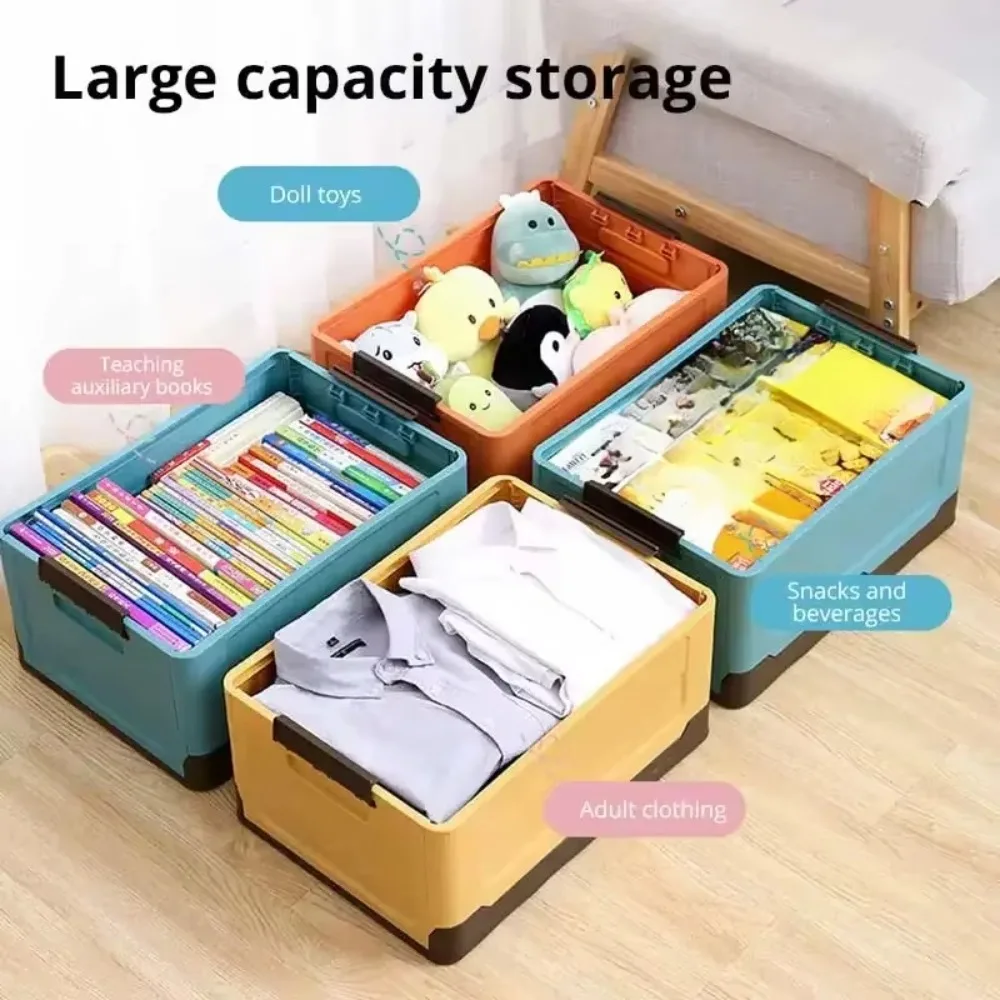 Storage Box Multi Functional Foldable Organizer Container Plastic Boxes with Lid Portable High-Capacity Storage Organizer