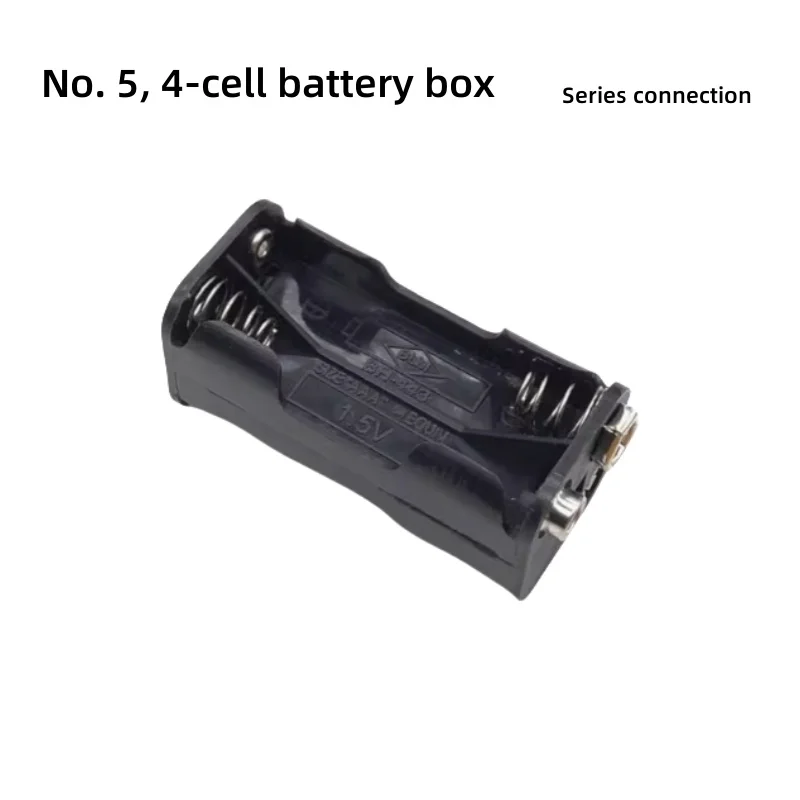 

No. 5 4-Cell Battery Box AA Battery Box With 9V Battery Buckle Output Head Double-Layer Battery Box