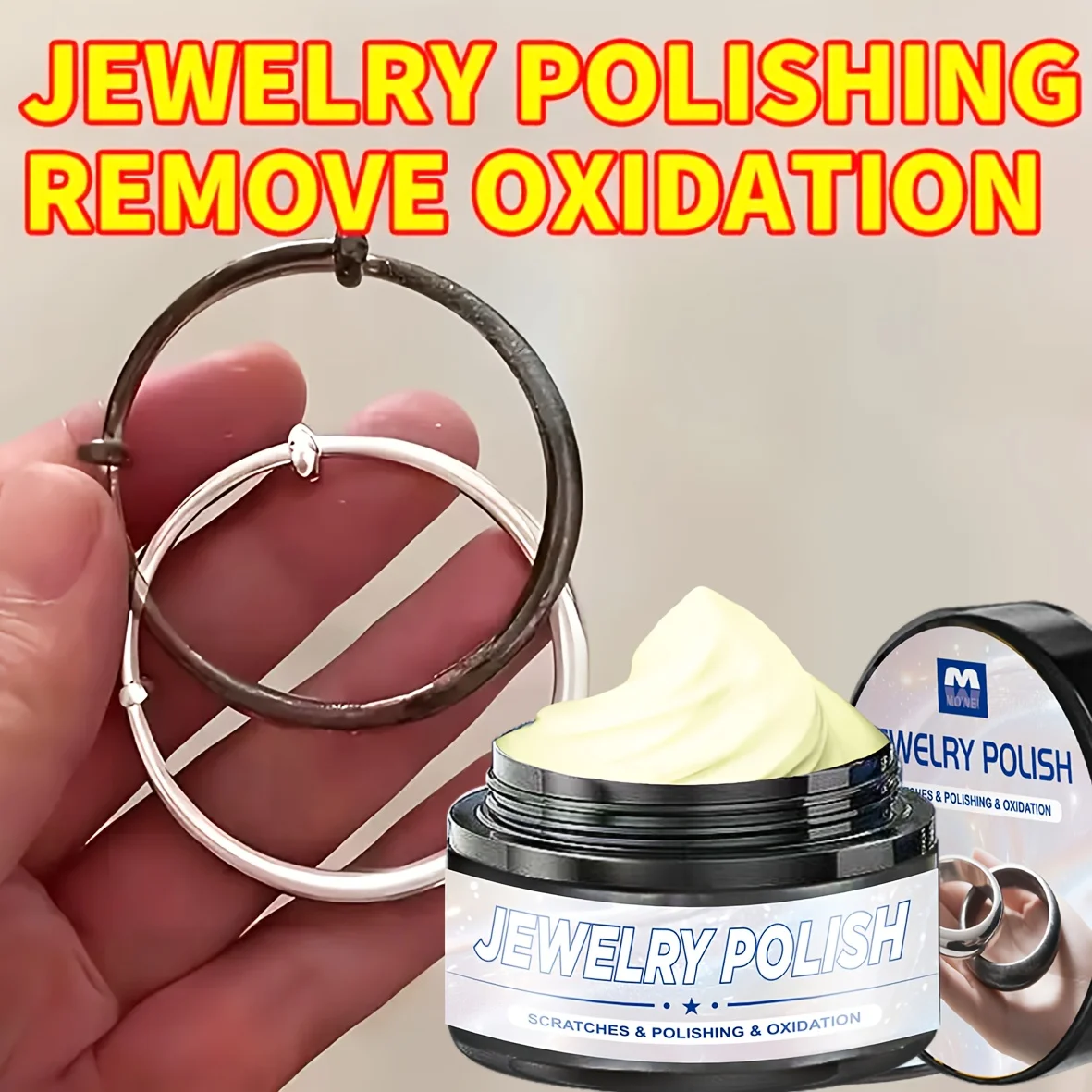 Tarnish & Oxidation Remover, Shine Enhancing Polish for Silvery, white Golden Jewelry, Gentle, And Long-Lasting Care Solution