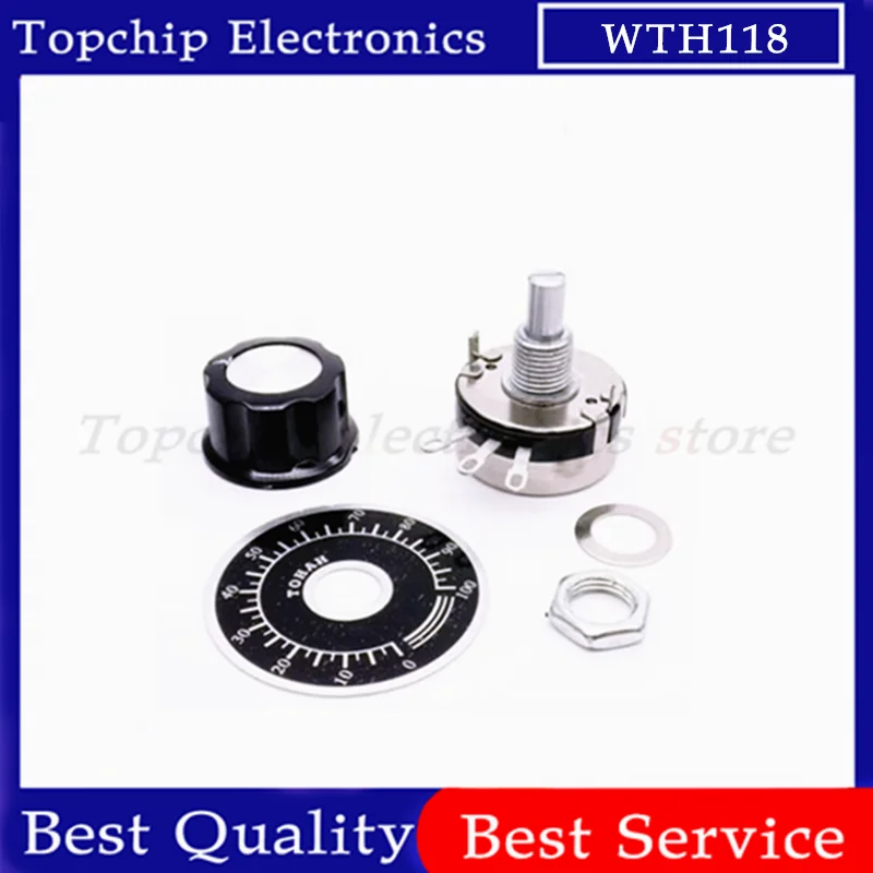 1 set WTH118 DIY Kit Parts 2W 1A Potentiometer 1K 2.2K 4.7K 10K 22K 47K 100K 470K 1M