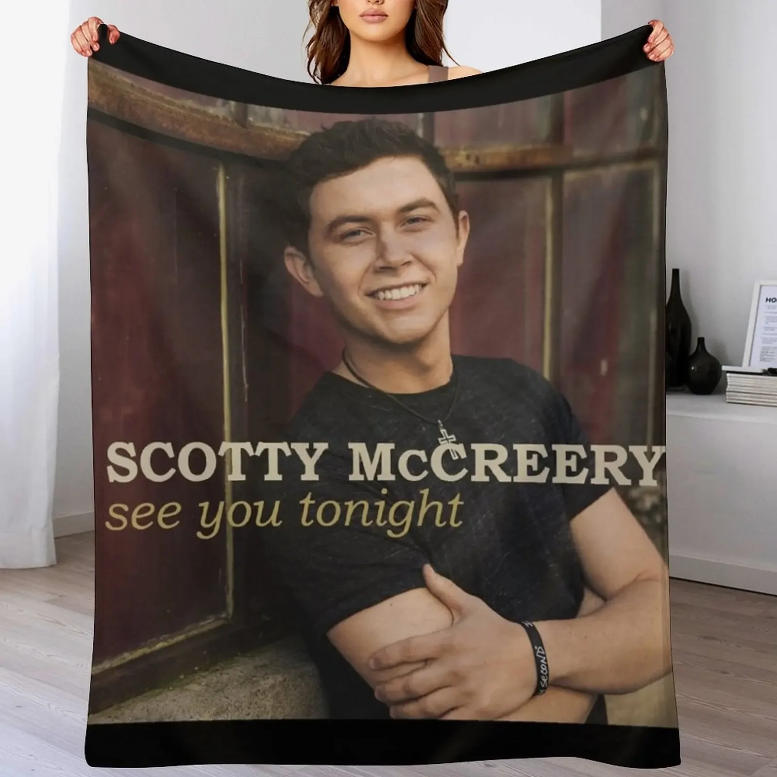 

Scotty McCreery see you tonight deluxe version Throw Blanket wednesday Decorative Sofa Tourist manga Blankets
