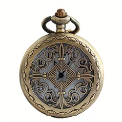 Exquisite Vintage Hollow Out Necklace Quartz Pocket Watch